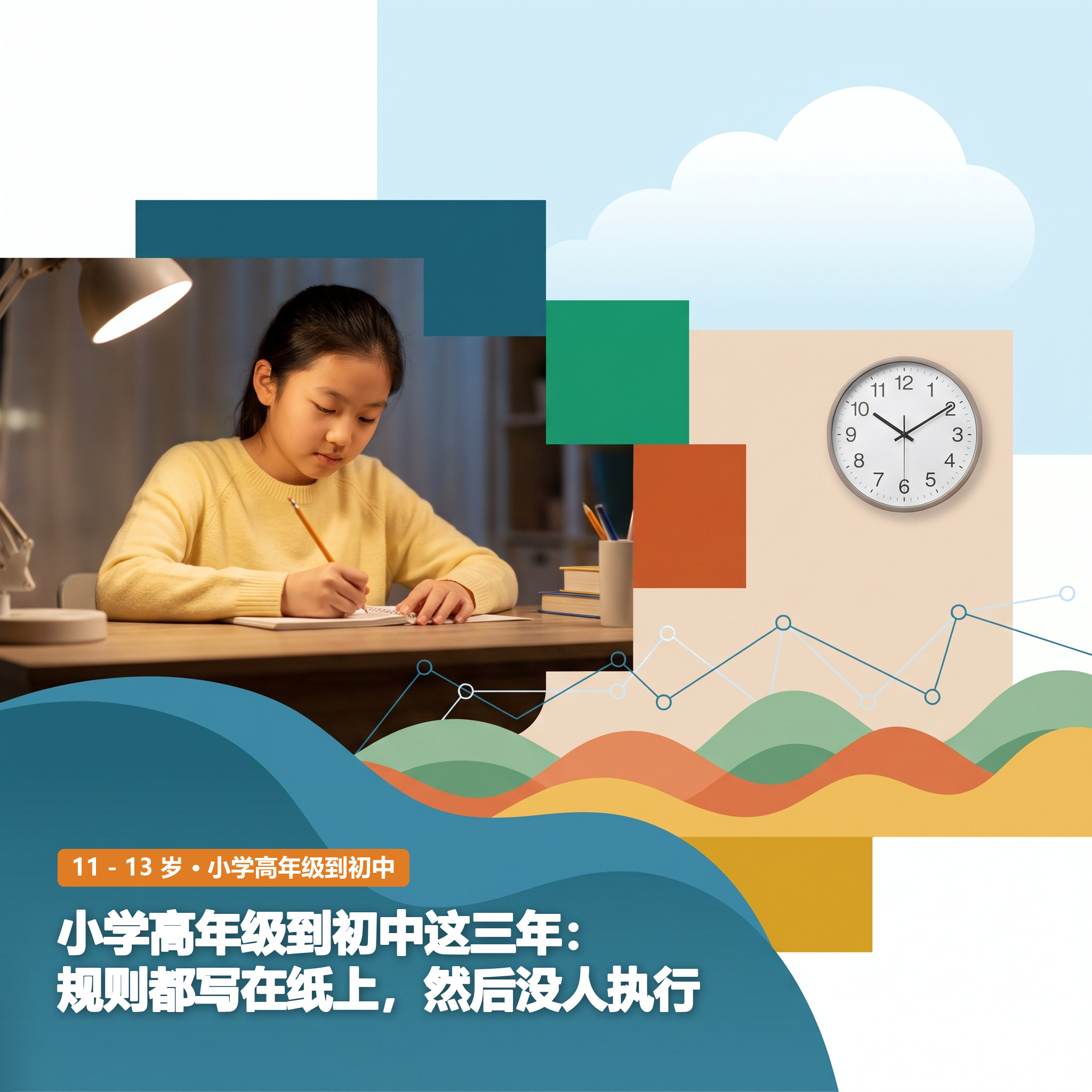 11～13岁：小学高年级到初中 · 规则都写在纸上，然后没人执行